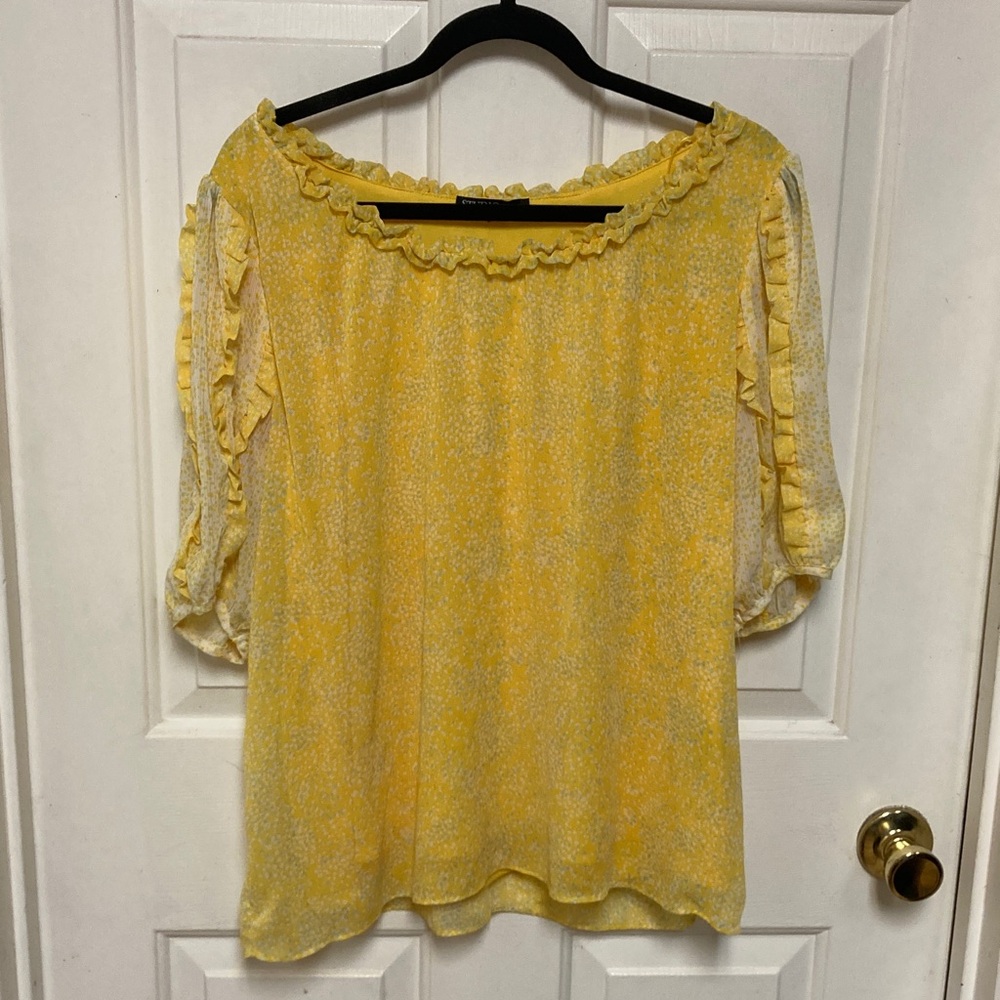 Studio by JPR Yellow Ruffled Blouse